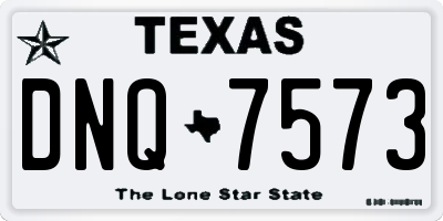 TX license plate DNQ7573