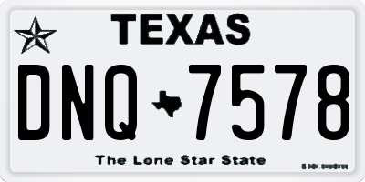 TX license plate DNQ7578
