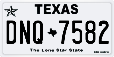TX license plate DNQ7582