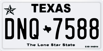 TX license plate DNQ7588