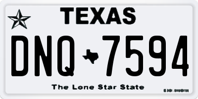 TX license plate DNQ7594