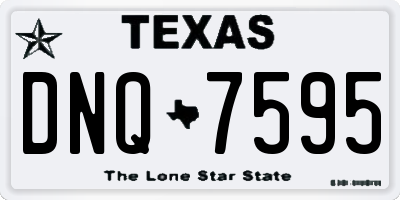 TX license plate DNQ7595