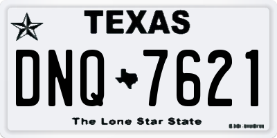 TX license plate DNQ7621