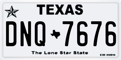 TX license plate DNQ7676
