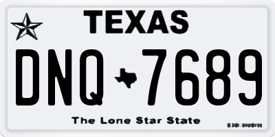 TX license plate DNQ7689