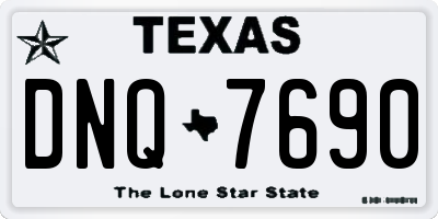 TX license plate DNQ7690