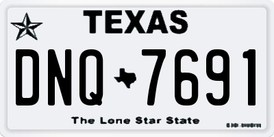TX license plate DNQ7691