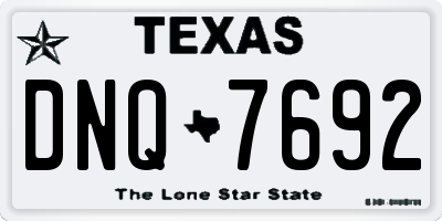 TX license plate DNQ7692