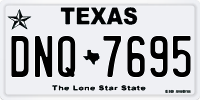 TX license plate DNQ7695