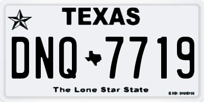 TX license plate DNQ7719