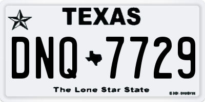 TX license plate DNQ7729