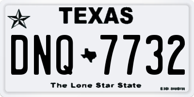 TX license plate DNQ7732