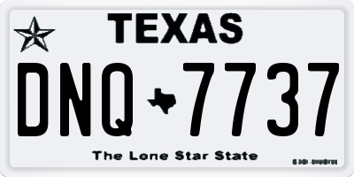TX license plate DNQ7737