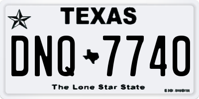 TX license plate DNQ7740