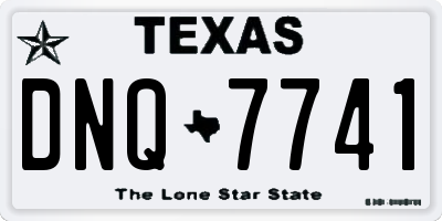 TX license plate DNQ7741