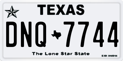 TX license plate DNQ7744