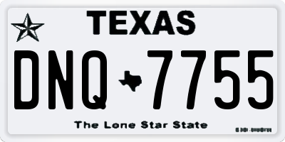 TX license plate DNQ7755