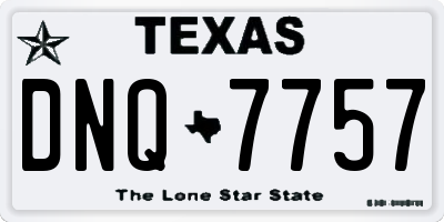 TX license plate DNQ7757