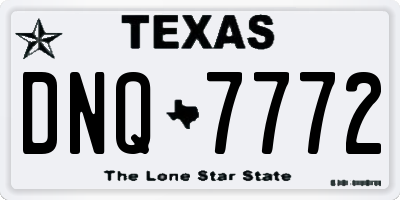 TX license plate DNQ7772