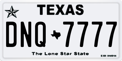 TX license plate DNQ7777