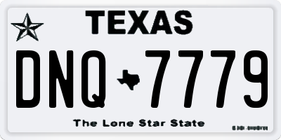 TX license plate DNQ7779
