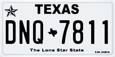 TX license plate DNQ7811