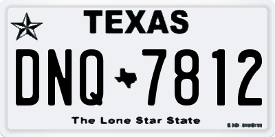TX license plate DNQ7812