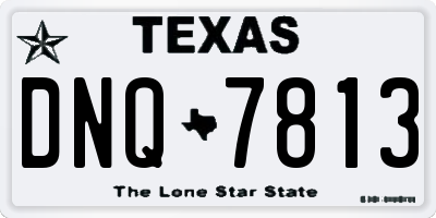 TX license plate DNQ7813