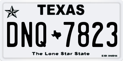 TX license plate DNQ7823