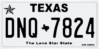 TX license plate DNQ7824