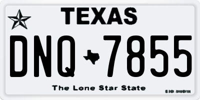 TX license plate DNQ7855
