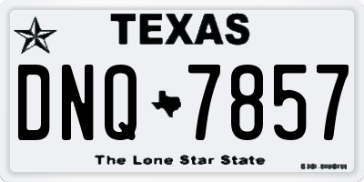 TX license plate DNQ7857