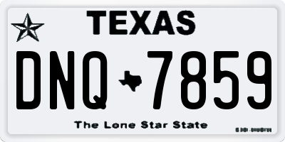 TX license plate DNQ7859