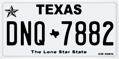 TX license plate DNQ7882