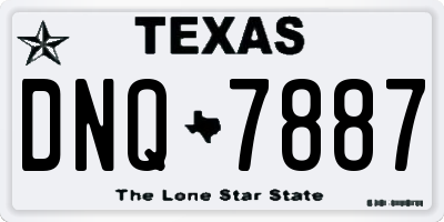TX license plate DNQ7887