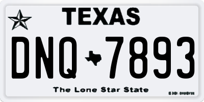 TX license plate DNQ7893