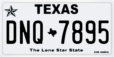 TX license plate DNQ7895