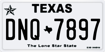 TX license plate DNQ7897