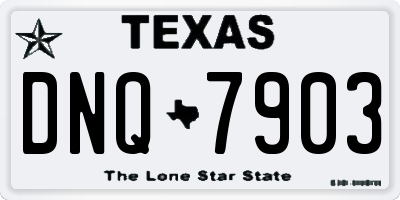TX license plate DNQ7903