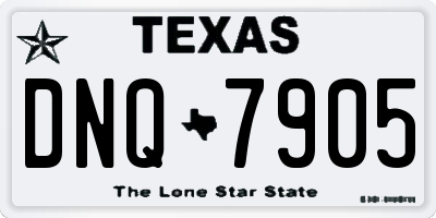 TX license plate DNQ7905