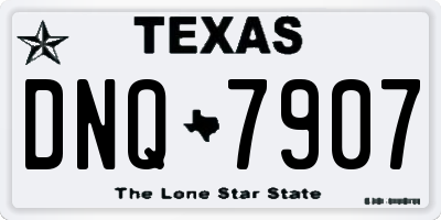 TX license plate DNQ7907