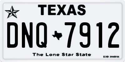 TX license plate DNQ7912