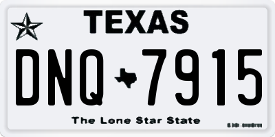 TX license plate DNQ7915