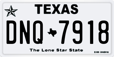 TX license plate DNQ7918