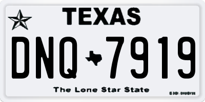 TX license plate DNQ7919