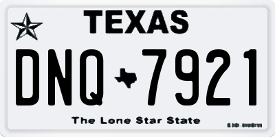 TX license plate DNQ7921