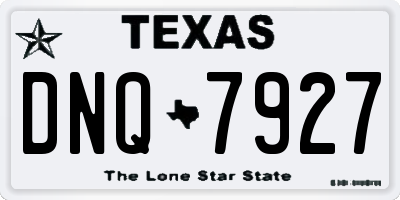 TX license plate DNQ7927