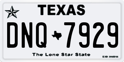 TX license plate DNQ7929