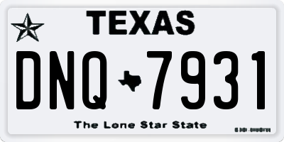 TX license plate DNQ7931