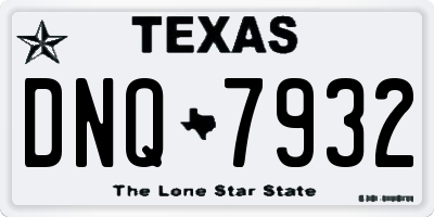 TX license plate DNQ7932